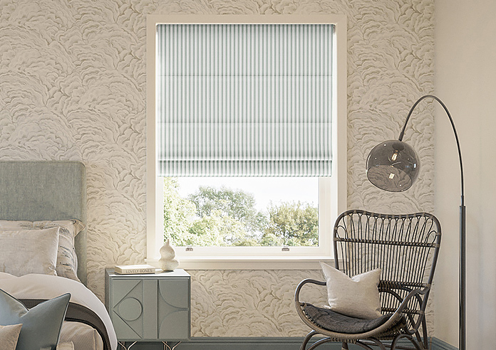 Lace Stripes, Sage - Roman Blind - Image 3